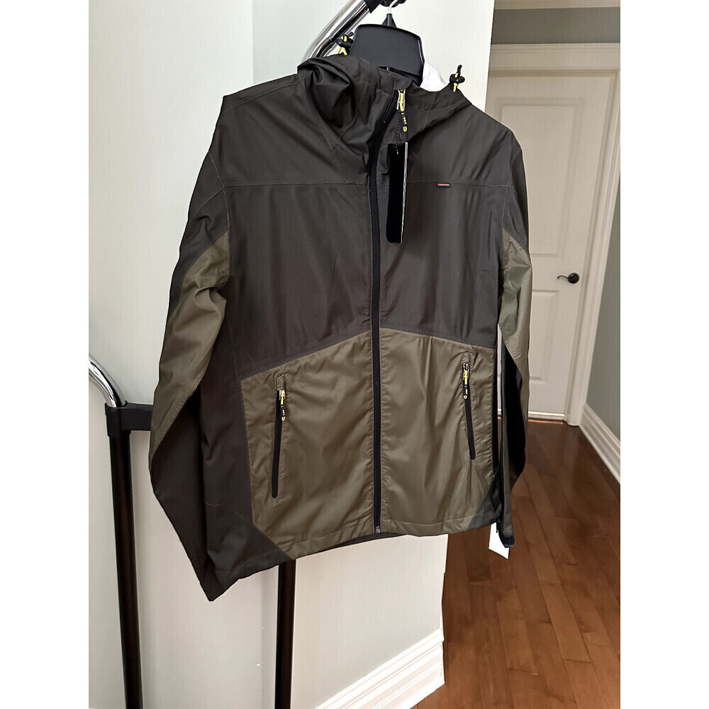 Hawke & Co Men' Two Tone Water Resistant windbreaker Rain Jacket $200 in green M